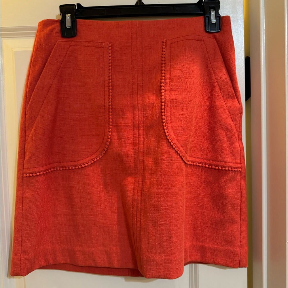Loft orange business skirt, size 2